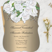 Invitation Rose en cascade Elegant Mariage or