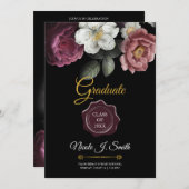 Invitation Rose en floraison (Devant / Derrière)