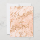 Invitation Rose en marbre parties scintillant d'or abstrait (Devant)