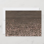 Invitation Rose en or confetti bois de chute Mme nuptiale dou (Dos)