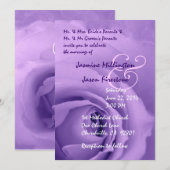 Invitation Rose en pastel rêveur de pourpre épousant V2 (Devant / Derrière)