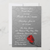 Invitation Rose Enchantée de douche nuptiale (Devant)