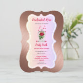 Invitation ROSE ENCHANTÉE Princesse Conte de Fées Enterrement (Debout devant)