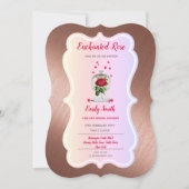 Invitation ROSE ENCHANTÉE Princesse Fée Mariage Enterrement d (Devant)