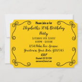 Invitation Rose espagnol Corners Party horizontal (Dos)
