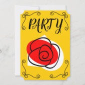 Invitation Rose espagnol Corners Party vertical (Devant)
