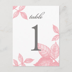 Invitation Rose Esquisse grand nombre de table en rose