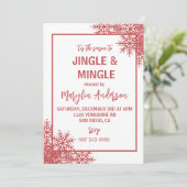 INVITATION ROSE ET ARBRES DE NOËL MONOGRAMME PERSONNALISÉ (Debout devant)