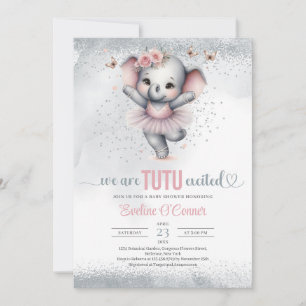 Invitation Rosé et argent poussiéreux tutu habillé ballet d'é