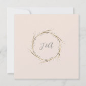 Invitation Rose et blanc Anémone Twig Fern Eucalyptus Wreath (Dos)