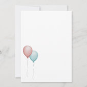 Invitation Rose Et Bleu Qu'Elle Révèle Le Sexe (Dos)