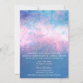 Invitation Rose et bleu Starry Cosmton Cosmic Coton Candy Sky (Devant)