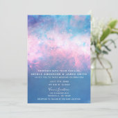 Invitation Rose et bleu Starry Cosmton Cosmic Coton Candy Sky (Debout devant)