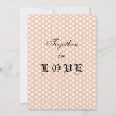 Invitation Rose et Blue Monogram Mariage Pois (Dos)