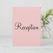 Invitation Rose et Blue Pastel Monogram Réception de mariage (Debout devant)
