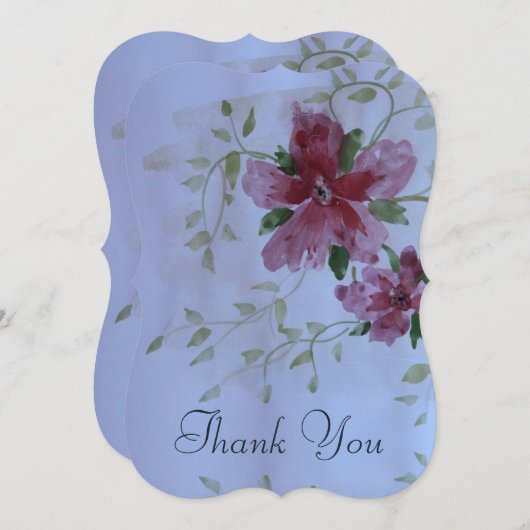 Invitation Rose Et Bourgogne (Devant / Derrière)