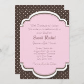 Invitation rose et Brown (Devant / Derrière)