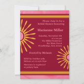 Invitation rose et Brown moderne de Fête de la (Dos)