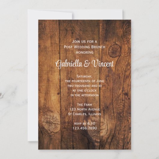 Invitation Rose et cheval Bit Pays Poste Mariage Brunch (Dos)