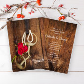 Invitation Rose et cheval Bit Pays Poste Mariage Brunch