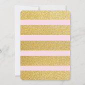 Invitation Rose et Gold First Birthday (Dos)