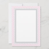 Invitation Rose et gris d'invitation de douche de bébé (Dos)