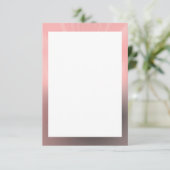 Invitation Rose et gris Modèle d'invitation à la frontière vi (Debout devant)