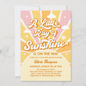 Invitation Rose et Jaune Vous êtes mon Baby shower Sunshine (Devant)
