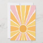 Invitation Rose et Jaune Vous êtes mon Baby shower Sunshine (Dos)