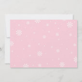 Invitation Rose et Menthe | Winter Onederland Fille 1er Anniv (Dos)