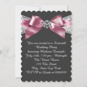 Invitation Rose et noir Sweet 16 Anniversaire Pary (Dos)