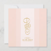 Invitation Rose et Or (Devant)