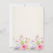 Invitation Rose et or Confetti Mariage Floral (Dos)