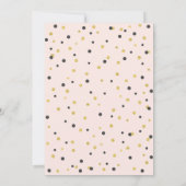 Invitation Rose et or | Parti de retraite Hexagon Confetti (Dos)