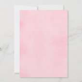 Invitation rose et or Unicorn 3e anniversaire fille (Dos)