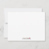 Invitation rose et pourpre de baby shower (Dos)