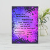 Invitation rose et pourpre de partie de (Debout devant)