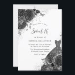 Invitation Rose et robe noir et blanc Vintage sucré 16<br><div class="desc">Roses & Robe Noire & Blanc Vintage Élégant Douceur 16 Anniversaire Invitation Plus de motifs floraux élégants dans notre magasin! Voir la collection correspondante dans notre magasin</div>