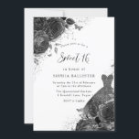 Invitation Rose et robe noir et blanc Vintage sucré 16<br><div class="desc">Roses & Robe Noire & Blanc Vintage Élégant Douceur 16 Anniversaire Invitation Plus de motifs floraux élégants dans notre magasin! Voir la collection correspondante dans notre magasin</div>