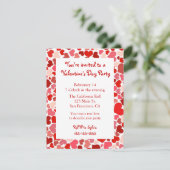 Invitation rose et rouge de Saint-Valentin de (Debout devant)