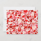 Invitation rose et rouge de Saint-Valentin de (Dos)