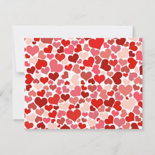 Invitation rose et rouge de Saint-Valentin de (Dos)