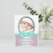 Invitation Rose et Turquoise Bleu Doux 16 Partie (Debout devant)