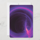 Invitation Rose et violet circulaire abstrait Anniversaire (Dos)