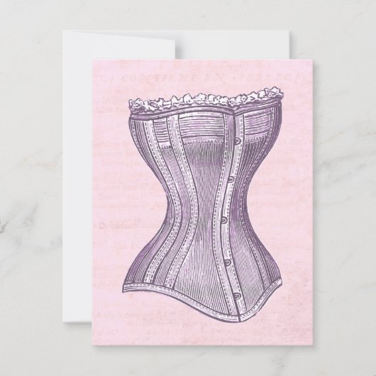 Invitation Rose et violet Victoret style Vintage (Devant)