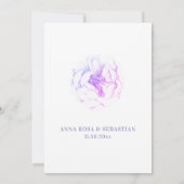 Invitation *~* ROSE Ethéal Ombre Floral AR8 Mariage RSVP En (Dos)