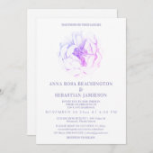Invitation *~* ROSE éthéré Ombre Floral AR8 Mariage RSVP (Devant / Derrière)