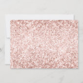 Invitation Rose étincelant Gold Blush Gown Quinceanera Party (Dos)