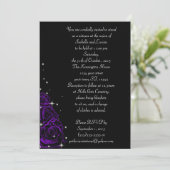 Invitation Rose étincelant Mariage de Goth moderne (Debout devant)