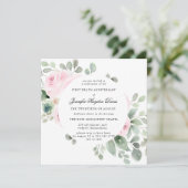 Invitation Rose Eucalyptus Premier Anniversaire de la mort (Debout devant)